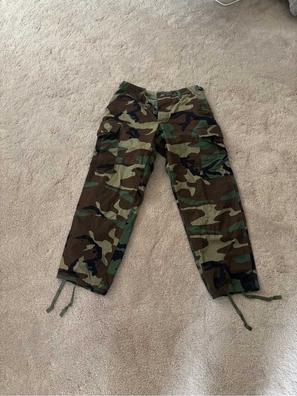 Men’s Camo Cargo Pants - Green Woodland